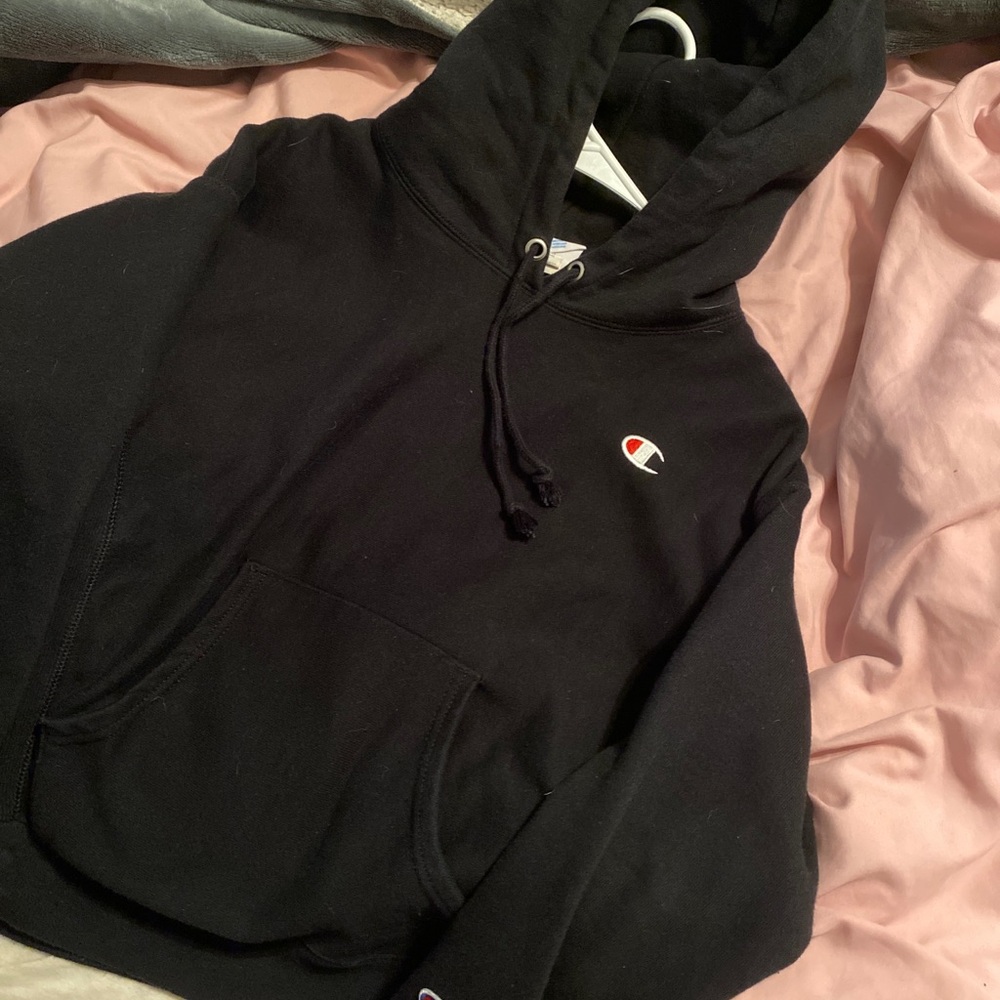 Black champion hoodie